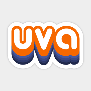 uvirginia retro bubble Sticker